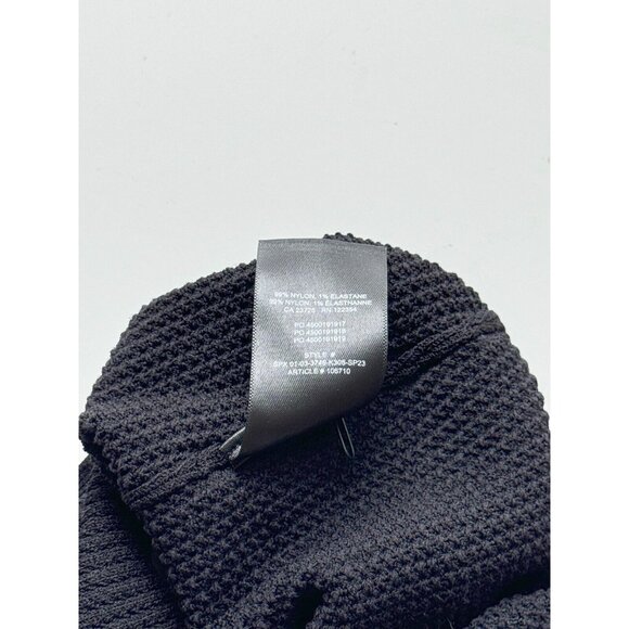 Aritzia BABATON Sculpt Knit Black Ladder Rib Knit Criss Cross Tank Top, Size XXS - Picture 9 of 15